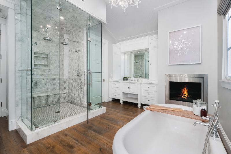 Spacious Shower with Seating