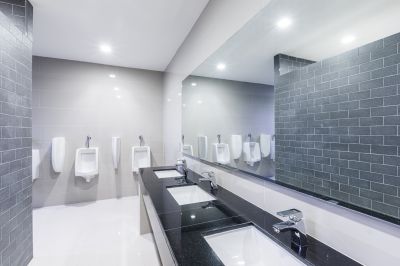 Renovated Bathroom with Recessed Lighting
